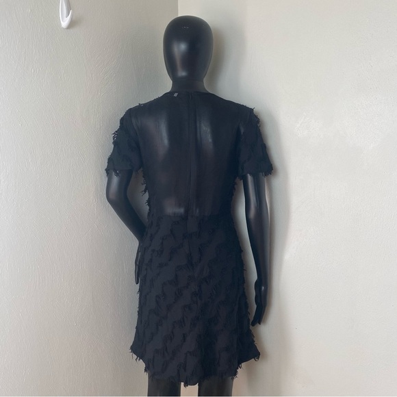 Sandro Paris Little Black Cocktail Dress with Sheer Upper Back. Sz 3 - Picture 9 of 16